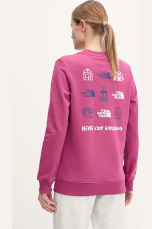 The North Face Bluza bawełniana Outdoor Graphic damska kolor z nadrukiem NF0A8C246EO1