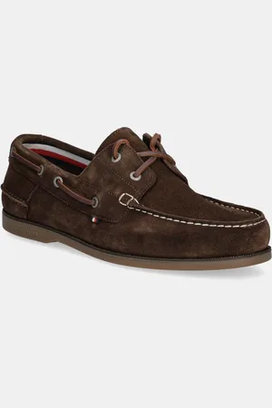 Tommy Hilfiger Mokasyny zamszowe TH BOAT SHOE CORE SUEDE męskie kolor FM0FM05387