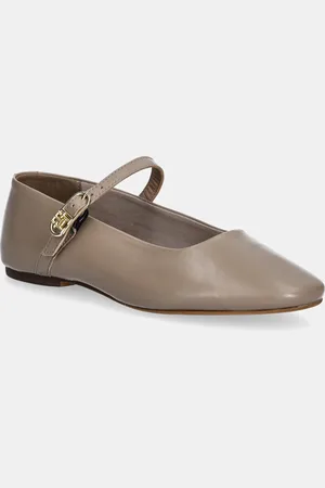 Tommy Hilfiger Baleriny skórzane LEATHER MARYJANE BALLERINA kolor FW0FW08651