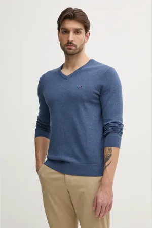Tommy Hilfiger Sweter bawełniany kolor lekki MW0MW14745