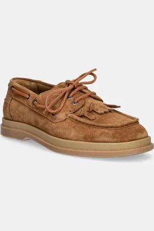 HUGO BOSS Mokasyny zamszowe Chaol męskie kolor 50536224