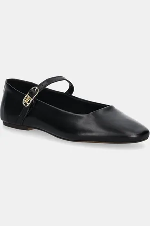 Tommy Hilfiger Baleriny skórzane LEATHER MARYJANE BALLERINA kolor FW0FW08651
