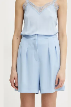 Patrizia Pepe Szorty damskie kolor gładkie high waist 8P0697 A545