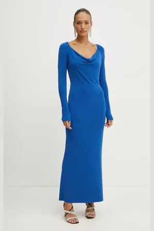 Patrizia Pepe Sukienka kolor maxi dopasowana 8A1443 J015