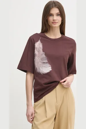 Sisley T-shirt bawełniany damski kolor 3I1XL106R