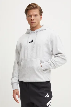 adidas Bluza Feelcozy męska kolor z kapturem melanżowa JE3803