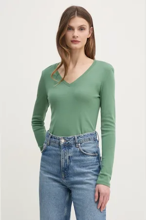 Benetton Longsleeve bawełniany kolor 3GA2E4245