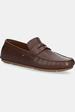 Tommy Hilfiger Mokasyny skórzane CORPOARTE HILFIGER LTH DRIVER męskie kolor FM0FM04810