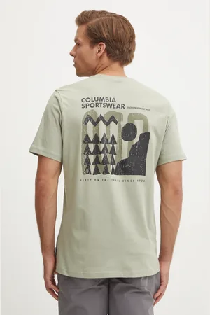 Columbia T-shirt bawełniany Explorers Canyon męski kolor z nadrukiem 2036451.