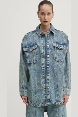 Hugo Blue Koszula jeansowa damska kolor relaxed z kołnierzykiem klasycznym 50531715