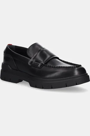 HUGO BOSS Mokasyny skórzane Ryan męskie kolor 50536158