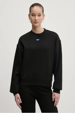 Hugo Blue Bluza bawełniana damska kolor z aplikacją 50534344