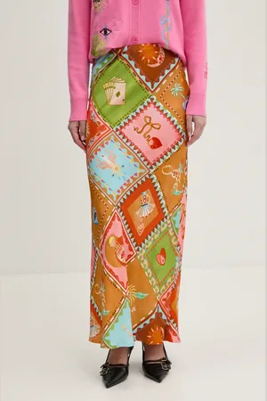 Never Fully Dressed Spódnica kolor maxi prosta NFDSK615