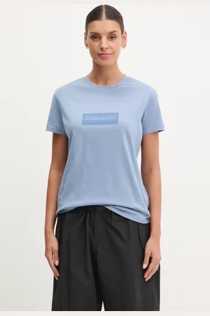 Napapijri T-shirt bawełniany S-Box damski kolor NP0A4IP1B2S1