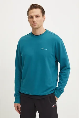 Columbia Bluza męska kolor zielony gładka
