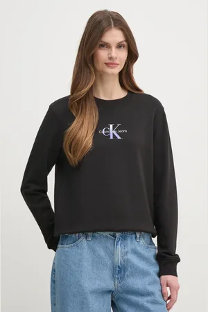Calvin Klein Bluza bawełniana damska kolor z nadrukiem J20J225360