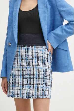 HUGO BOSS Spódnica z domieszką wełny kolor mini rozkloszowana 50531905