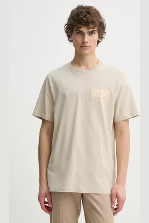 Les Deux T-shirt bawełniany męski kolor z nadrukiem LDM101213