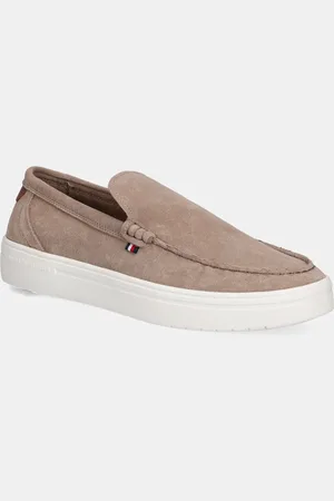 Tommy Hilfiger Mokasyny zamszowe MODERN LIGHT HYBRID SUEDE LOAFER męskie kolor beżowy FM0FM05354