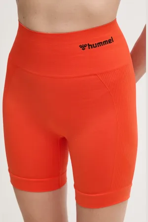 Hummel Szorty treningowe Tif kolor gładkie high waist 214151