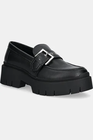 HUGO BOSS Mokasyny Kris damskie kolor na platformie 50538616