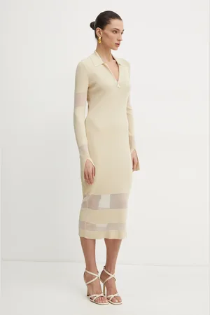 Patrizia Pepe Sukienka kolor midi dopasowana 8A1420 K078