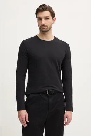Sisley Longsleeve bawełniany kolor gładki 3WF0S1013