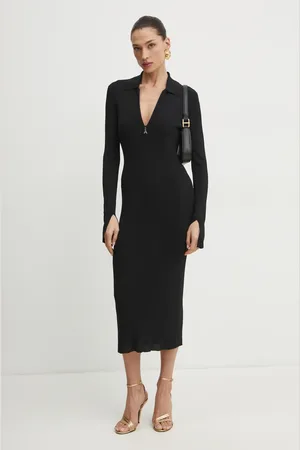 Patrizia Pepe Sukienka kolor midi dopasowana 8A1491 K078
