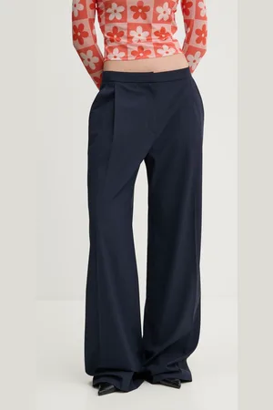 HUGO BOSS Spodnie damskie kolor szerokie high waist 50530103
