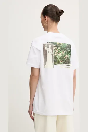 Vans T-shirt bawełniany damski kolor VN000MCGWHT1
