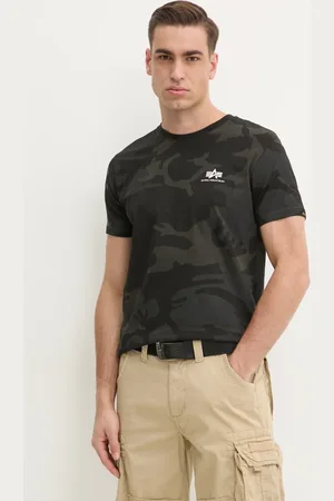 Alpha Industries T-shirt bawełniany Basic T Small Logo Camo kolor wzorzysty 188505C.125