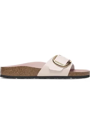 Birkenstock Klapki skórzane Madrid Big Buckle damskie kolor 1029448