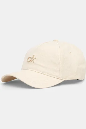 Calvin Klein Czapka z daszkiem lniana kolor z aplikacją K60K613118