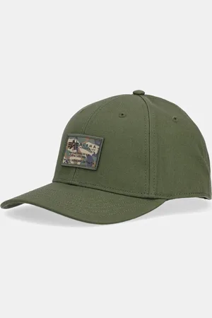Alpha Industries Czapka z daszkiem bawełniana Crew Camo Cap kolor z aplikacją 156903