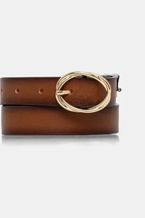 Tommy Hilfiger Pasek skórzany damski kolor AW0AW17252
