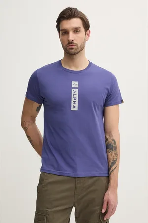 Alpha Industries T-shirt bawełniany męski kolor z nadrukiem 146509