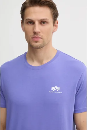 Alpha Industries T-shirt bawełniany męski kolor z nadrukiem 188505
