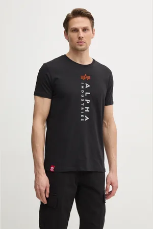 Alpha Industries T-shirt bawełniany R Print T męski kolor z nadrukiem 136509