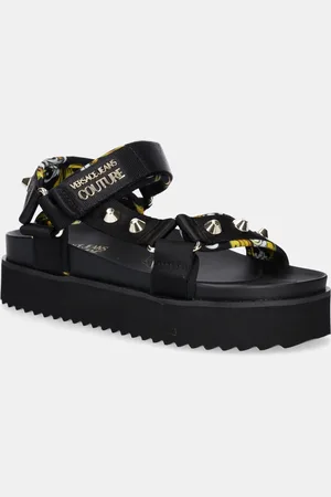 VERSACE Sandały damskie kolor na platformie 78VA3SM2 ZS187 G89