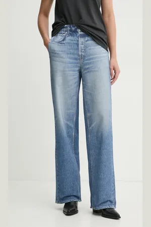 RAG&BONE Jeansy damskie kolor szerokie high waist WCW23F70018201