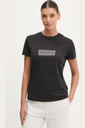 Napapijri T-shirt bawełniany S-Box damski kolor NP0A4IP10411