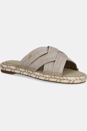 Tommy Hilfiger Klapki CHAMBRAY ESPADRILLE MULE damskie kolor FW0FW08501