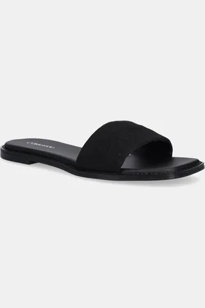 Calvin Klein Klapki FLAT SLIDE - HE damskie kolor HW0HW02378
