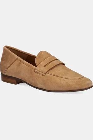 Geox Mokasyny zamszowe D MANTINEA damskie kolor na płaskim obcasie D552EA 00021 C6001