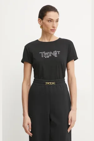 Twin-Set T-shirt bawełniany damski kolor 251TP2540