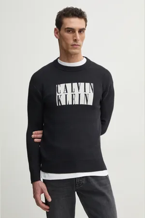 Calvin Klein Sweter bawełniany męski kolor lekki J30J327280