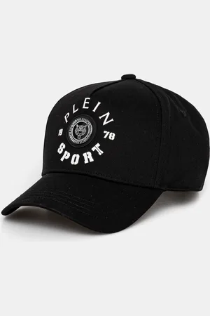 Philipp Plein Czapka z daszkiem bawełniana kolor z nadrukiem SAEA UAC0643 STE003N