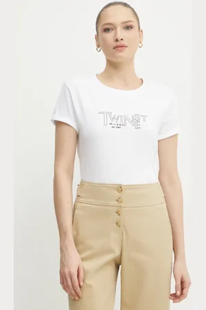 Twin-Set T-shirt bawełniany damski kolor 251TP2540