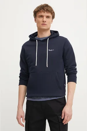Pepe Jeans Bluza bawełniana ESSENTIAL HOODIE męska kolor z kapturem gładka PM582839