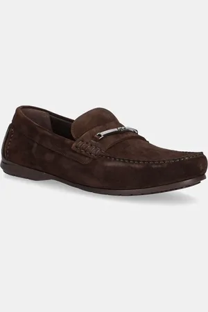 Calvin Klein Mokasyny zamszowe DRIVER W/ NY BIT SUE męskie kolor HM0HM01759